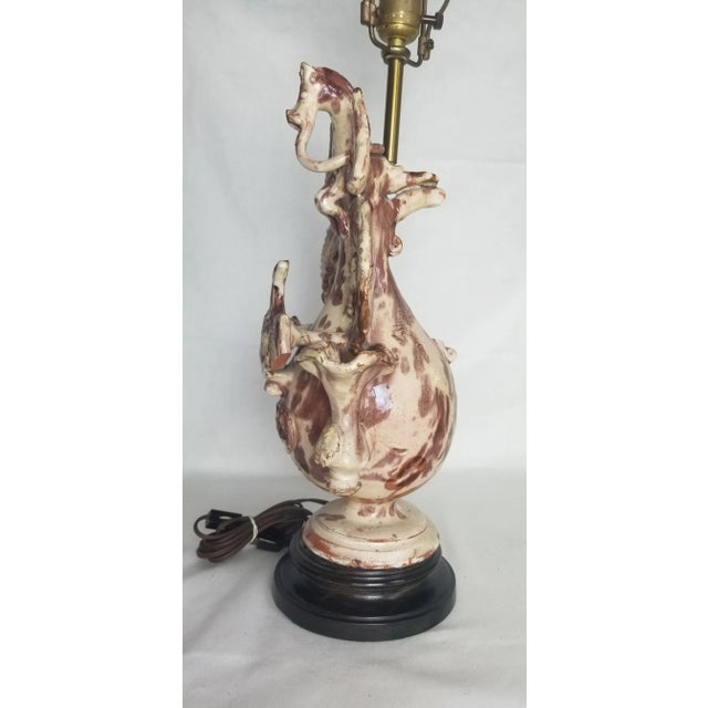 Figurative Figurative Vase Lamp Depicting a Winged Horse For Sale - Image 3 of 11