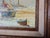1960s Vintage Coastal Harbor & Lighthouse Oil Painting on Plywood – Framed For Sale - Image 11 of 13