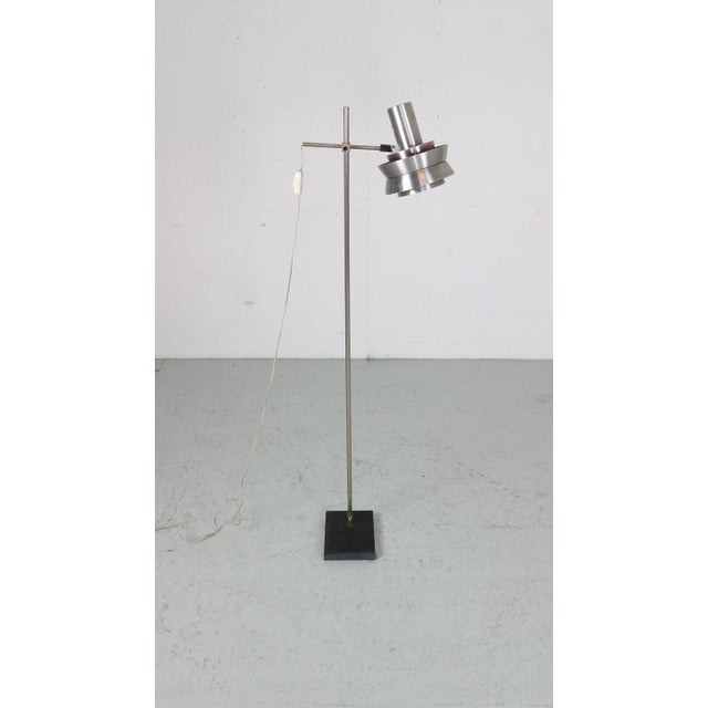 Scandinavian Modern Adjustable Floor Lamp attributed to Carl Thore, Denmark, 1970s For Sale - Image 3 of 17