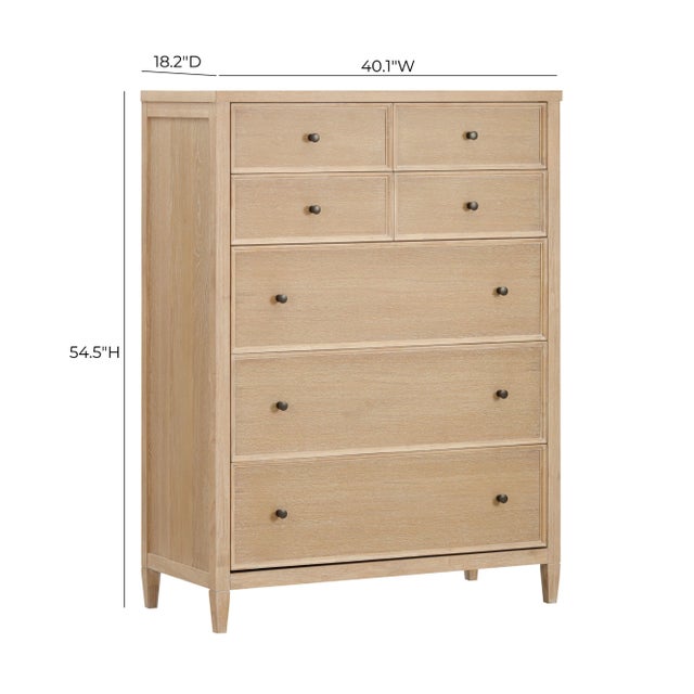 Bristol Park Whitewashed Oak Wood Chest For Sale - Image 10 of 11