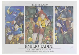 Emilio Tadini, Vintage Exhibition Poster, 1992, Lithograph
