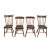 Set of four different style antique spindle back chairs. No makers mark. Overall age wear. Structurally sound.