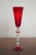 Glass Mid 20th Century Italian Ruby Red Murano-Style Art Glass Flute With Twisted Gold Aventurine Stem For Sale - Image 7 of 8
