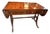 Baker 2 Drawer Furniture Regency Rosewood Drop Leaf Writing Desk Table For Sale