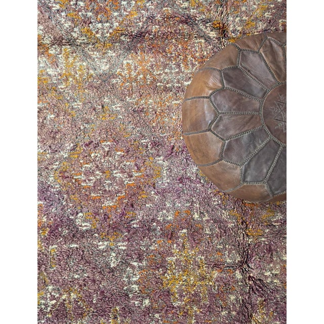 Purple Vintage Purple Moroccan Rug - 10.6 X 6.5 Ft For Sale - Image 8 of 9