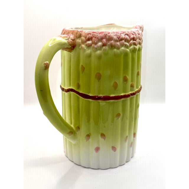 Vintage Majolica Asparagus Pitcher For Sale In New York - Image 6 of 8