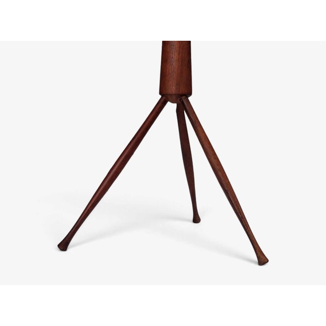 Danish Modern, Tripod Table Lamps, Teak, Fabric, Denmark, 1960s For Sale - Image 13 of 13