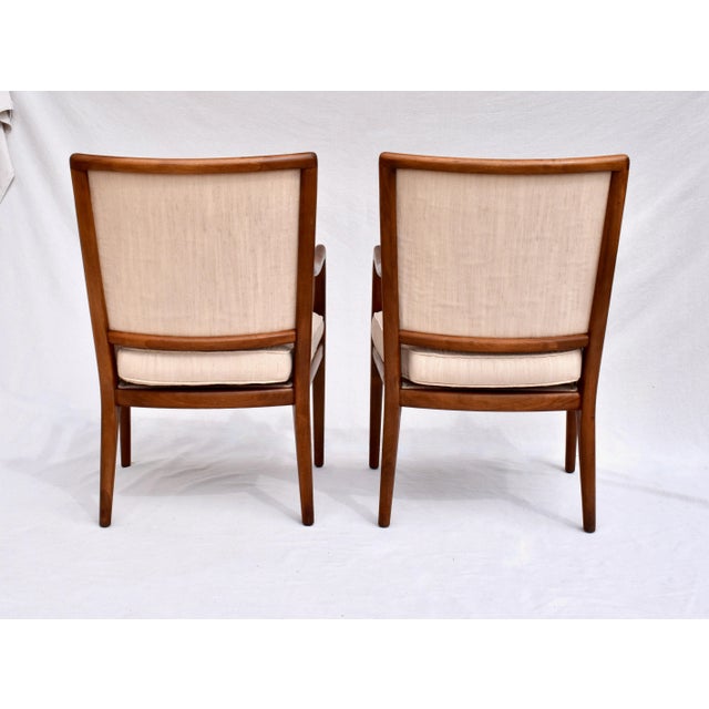Mid 20th Century Pair of Open Armchairs Attributed to t.h. Robsjohn-Gibbing for Widdicomb For Sale In Philadelphia - Image 6 of 9