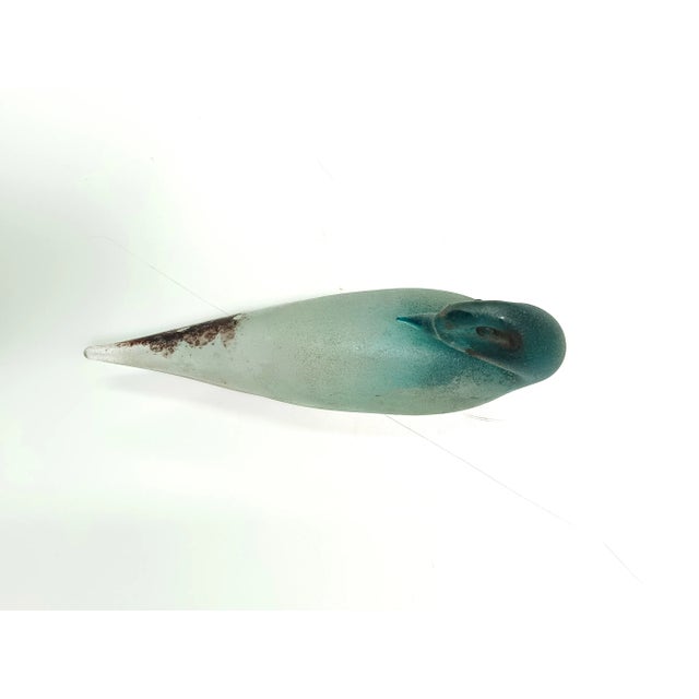 Teal Scavo Glass Bird by Gino Cenedese, 1960s For Sale - Image 7 of 12
