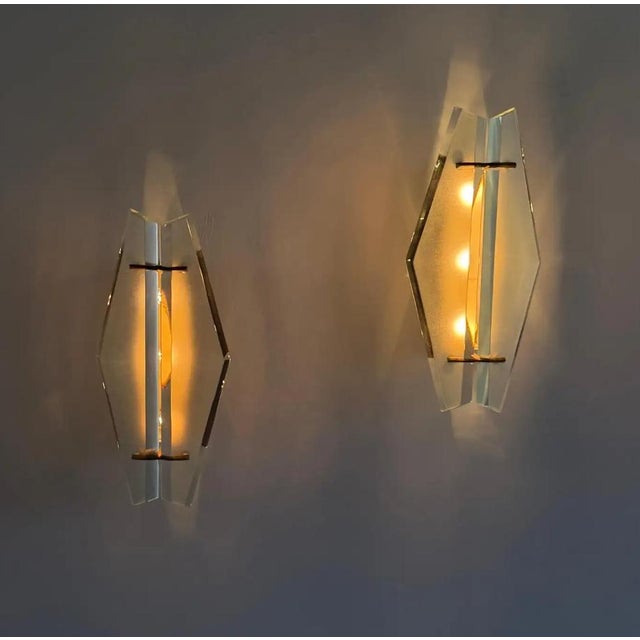 Rare Pair of Model 1937 Wall Lights by Max Ingrand for Fontana Arte, Italy, 1958 For Sale In San Francisco - Image 6 of 10