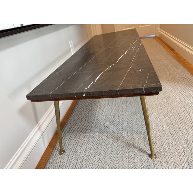 MCM Mid-Century French Marble Cocktail Table - Designer For Sale In San Francisco - Image 6 of 9