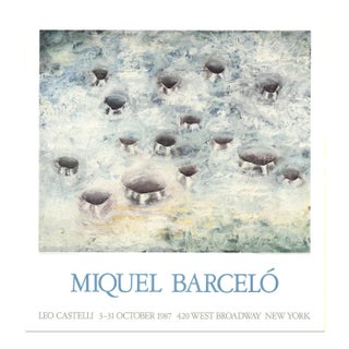 1987 Miquel Barcelo 'Fifteen Holes' Contemporary Pastel Usa Offset Lithograph For Sale