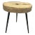 19" Vintage Rustic Thick Old Wheel Round Tri Legs Side Table Ws4308S For Sale