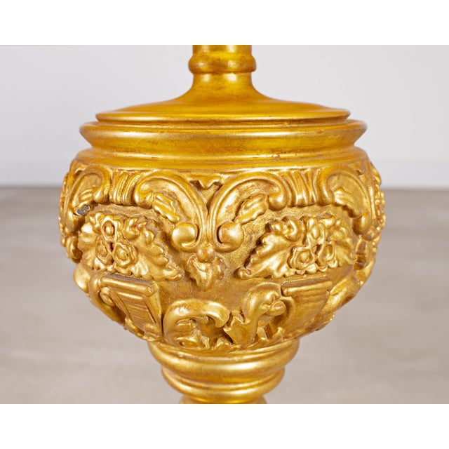 Pair of Nancy Corzine Neoclassical 22k Topiary Lamps For Sale - Image 10 of 18