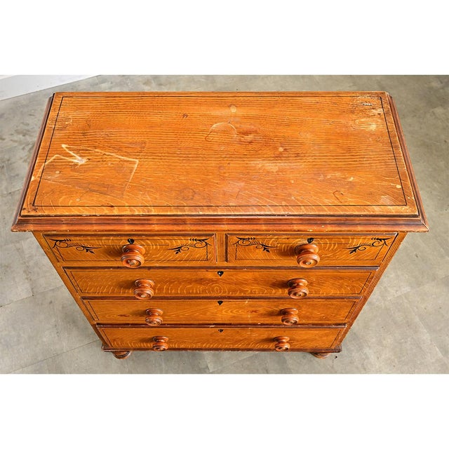 English 19th Century Faux Bois Painted Chest For Sale - Image 15 of 17
