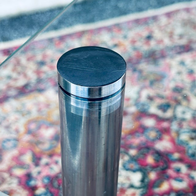 Jerry Johnson 1960's Mid-Century Modern Tubular Chrome Paperclip Console Table For Sale - Image 4 of 12