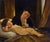 This refined oil on canvas by Italian painter Nicola De Marco beautifully captures a quiet moment of maternal affection...