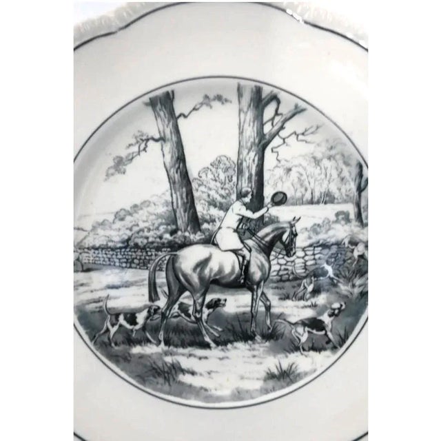 English Porcelain Plate or Wall Art With Horse Scence For Sale - Image 4 of 6