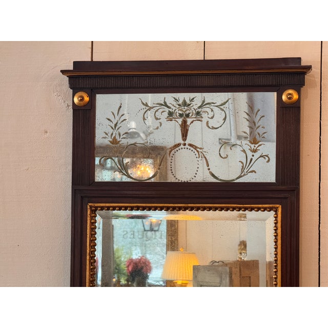 19th Century Mahogany and Gilt Mirror For Sale - Image 6 of 8