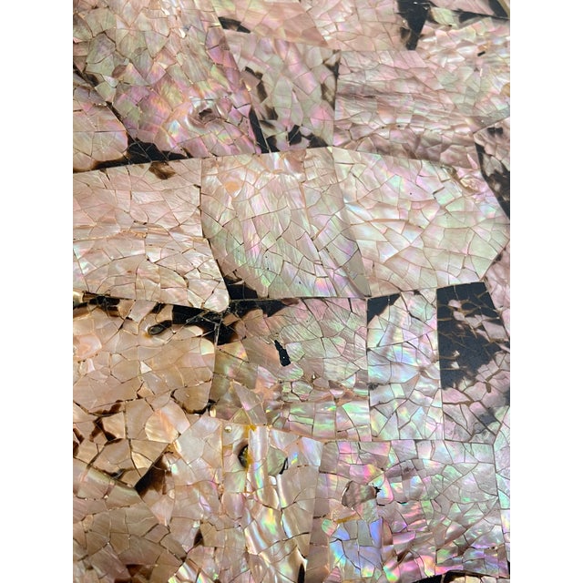Late 20th Century Maitland-Smith Tessellated Pink Penn Shell Center Table For Sale - Image 13 of 13