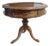 1940s Vintage Pedestal Drum Table With Scalloped Edges For Sale