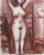 Metal Nude Woman Drying Her Hair Painting by Raymond Dèbieve, 1967 For Sale - Image 7 of 10