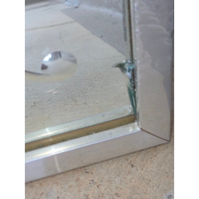 Antique Reverse Cut Bar Back "Rum" Mirror in Modern Frame For Sale - Image 10 of 11