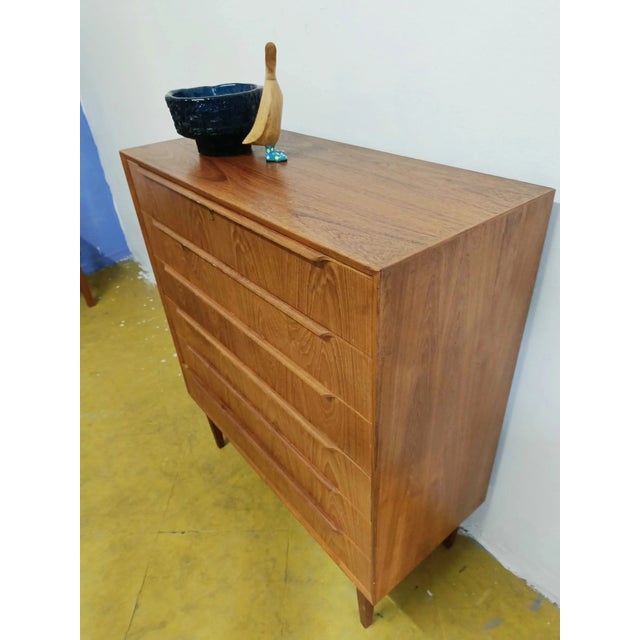 Vintage Danish Teak Chest of Drawers, 1950s For Sale - Image 4 of 9