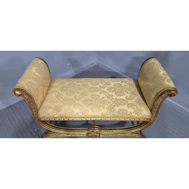 French Gilt Window Seat, 1920s For Sale - Image 4 of 8