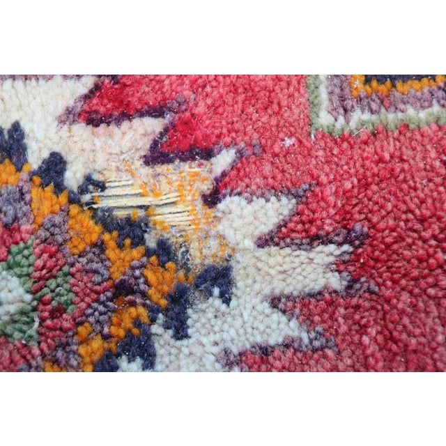 Vintage Moroccan Taznakht Tribal Wool Rug in Brown, Orange and Pink, 1960s For Sale - Image 15 of 17