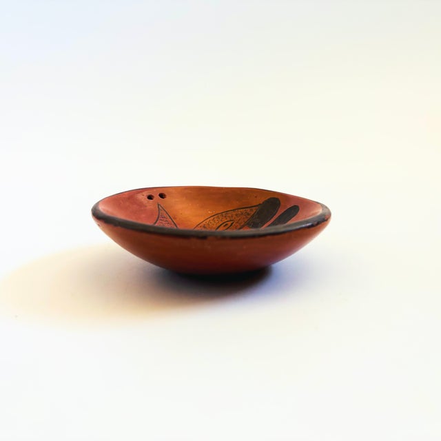 Vintage Hopi Pottery Red Earthenware Bowl by Vivian Muchvo For Sale - Image 4 of 10