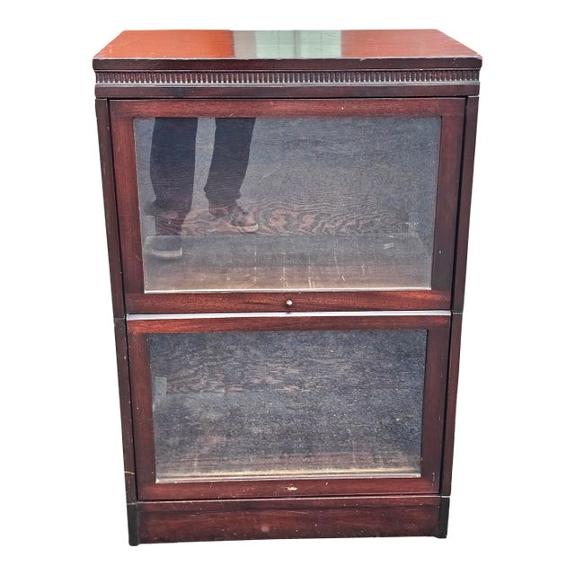 Lundstrom Sectional Barrister Mahogany Low Bookcase, Circa 1920s For Sale