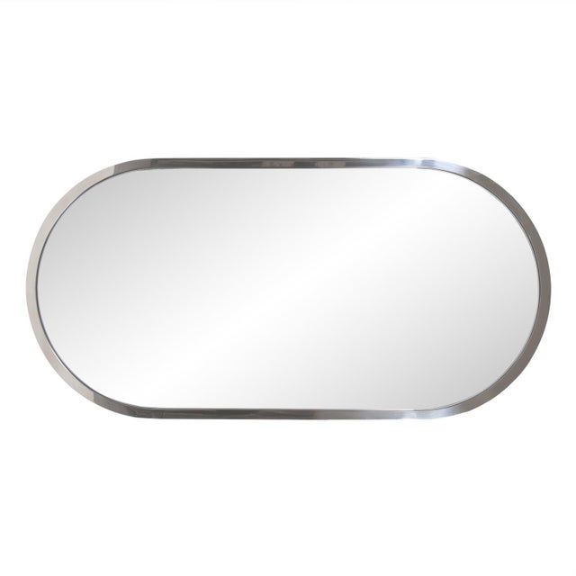 Kenneth Ludwig Chicago Simone Capsule Stainless Steel Mirror For Sale - Image 4 of 10