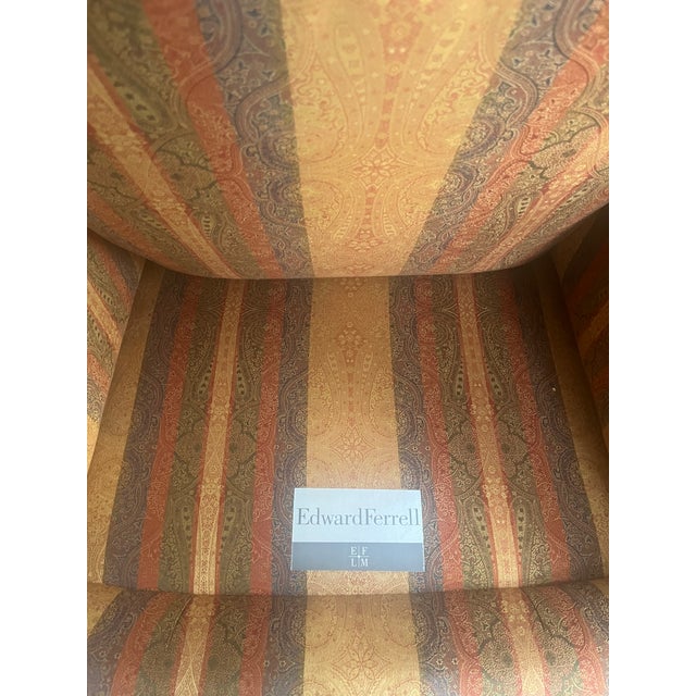 Wood Edward Ferrel Paisley Arm Chair For Sale - Image 7 of 10