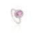 1.94ct Pink Sapphire Diamond Oval Engagement Ring for Her Size 4 in 18k Solid Gold For Sale - Image 4 of 16