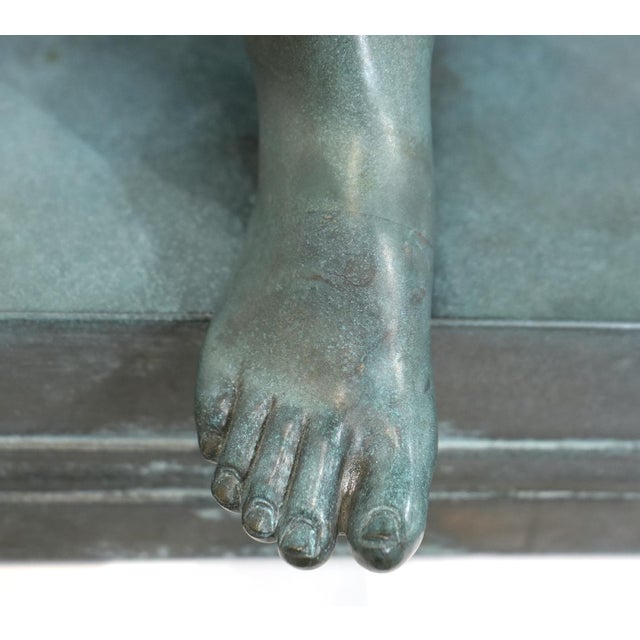 Mid 19th Century Boy With Thorn Spinario Classical Bronze Sculpture For Sale - Image 11 of 13