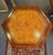 Vintage Maitland Smith Hexagonal Table with Embossed Leather Top and Tripod Feet. Sturdy and sound with only minimal wear....
