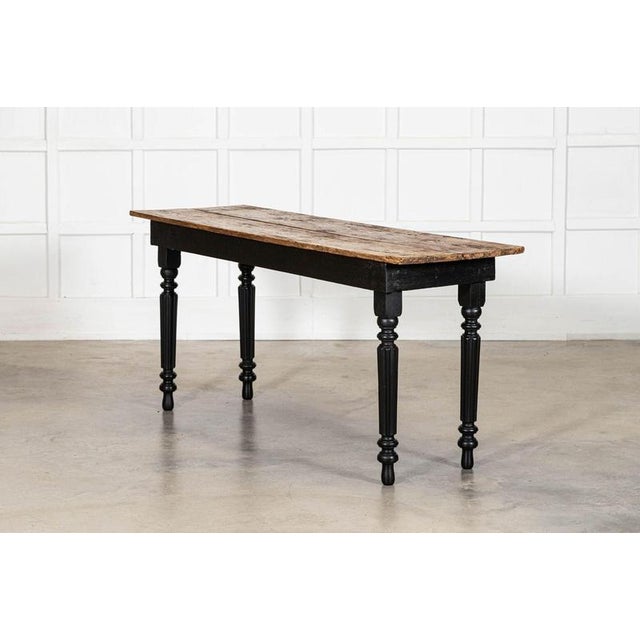 Antique English Ebonised Pine Server Table, 1890 For Sale - Image 3 of 16