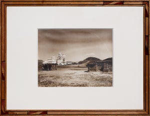 Sepia-Toned Architectural Photograph of San Xavier Mission in Tucson, Arizona, Mid 20th Century