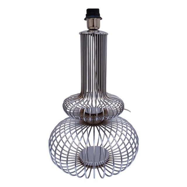 Vintage Space Age Chrome Table Lamp by Goffredo Reggiani for Reggiani, 1970s For Sale