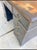 Farmhouse Hand-Refinished Executive Desk With Rich Walnut Top Charcoal Distressed For Sale - Image 3 of 4
