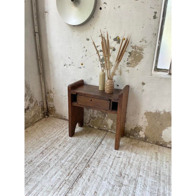 Antique Brutalist Nightstand in Oak, 1890s For Sale - Image 6 of 18