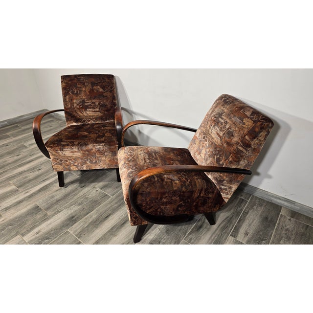 Vintage Armchairs from Jindrich Halabala, 1940s, Set of 2 For Sale - Image 4 of 13