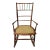 Antique Early 20th Century Rj Horner Faux Bamboo Wood Wicker Seat Child's Rocking Chair For Sale