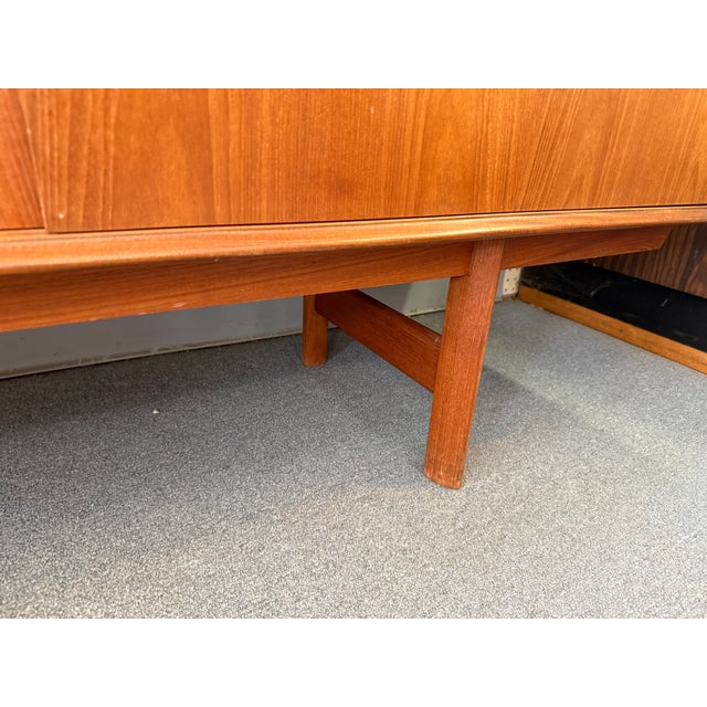 Danish Teak Sliding Door Credenza C1960s Attributed to Fredrik Kayser For Sale - Image 14 of 18