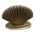 Vintage Mid Century Style Clam Shell Shape Solid Brass Wired Table Lamp For Sale