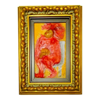 Mark Kanovich Terra-Cotta and Acrylic Painting Wood Panel Signed Dated 2012 Coa For Sale
