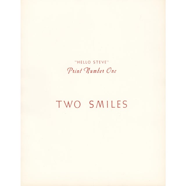 Native American 1947 Silkscreen "Two Smiles" by Steve Wheeler For Sale - Image 3 of 5