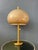 Metal Large Vintage Space Age Brass and Acrylic Glass Mushroom Table Lamp For Sale - Image 7 of 13
