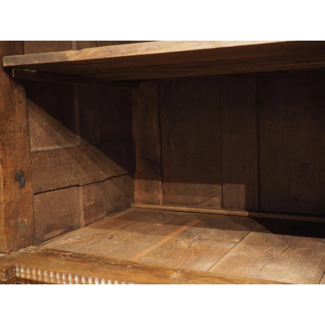 Brown Rare 17th Century Oak and Brass 4-Door Buffet From Saint-Malo, France, C. 1690 For Sale - Image 8 of 13